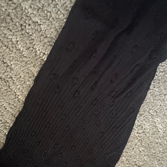 NWT Seraphine Black Pleated Bishop Sleeve Dress - Picture 9 of 11